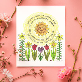 Spring Flowers and Jesus Inspiron Postcard Briefkaart