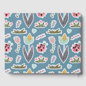 Spring Flowers and Ladybug Pattern Gastenboek (Achterkant)
