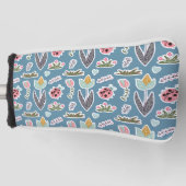 Spring Flowers and Ladybug Pattern Golfheadcover (Voorkant)