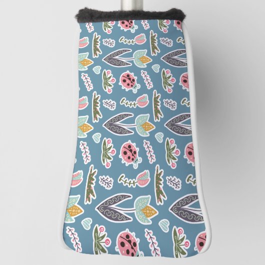 Spring Flowers and Ladybug Pattern Golfheadcover (Draai 90)