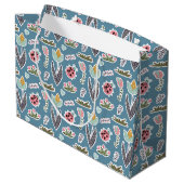 Spring Flowers and Ladybug Pattern Groot Cadeauzakje (Achterkant Gekanteld)