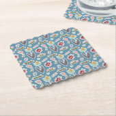 Spring Flowers and Ladybug Pattern Kartonnen Onderzetters (Gebogen)