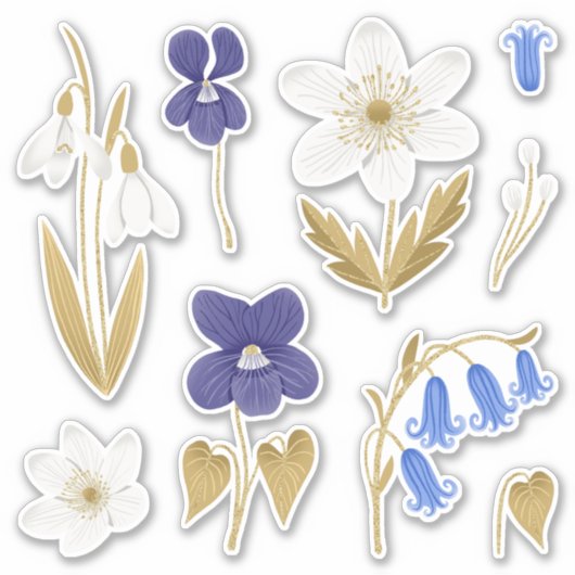 Spring Flowers Art Sticker Pack (Voorkant)