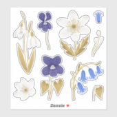 Spring Flowers Art Sticker Pack (Vel)