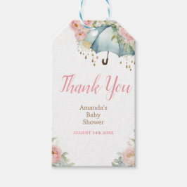 Spring Flowers Baby shower Bedankt Cadeaulabel