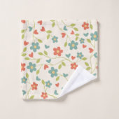 Spring Flowers Bath Towel Set Bad Handdoek (Wasdoekje)