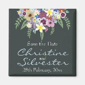 Spring Flowers, bewaar de datum Magneet (Voorkant)