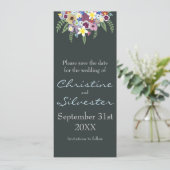 Spring Flowers, bewaar de datum Save The Date (Staand voorkant)