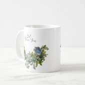 Spring Flowers Bird Religity God zegene je koffie Koffiemok (Voorkant links)