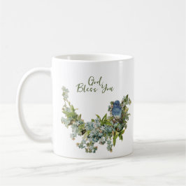 Spring Flowers Bird Religity God zegene je koffie Koffiemok