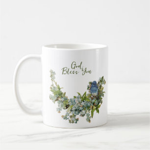 Spring Flowers Bird Religity God zegene je koffie Koffiemok