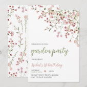 Spring Flowers Birthday Kaart (Voorkant / Achterkant)