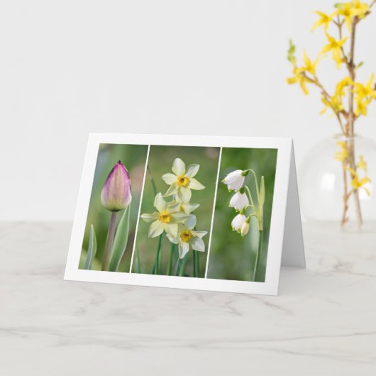"Spring Flowers" blanco wenskaart Kaart (Gele Bloem)