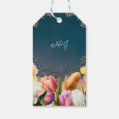Spring Flowers Bloemen Bloemen Lijst Elegant Chiqu Cadeaulabel (Achterkant)