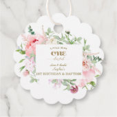 Spring Flowers Bloom First Birthday & Baptisme Bedankjes Labels (Achterkant)