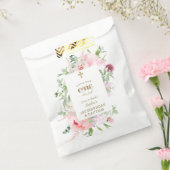 Spring Flowers Bloom First Birthday & Baptisme Bedankzakje (Gezegeld)