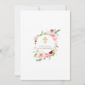 Spring Flowers Bloom First Birthday & Baptisme Kaart (Achterkant)