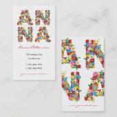 Spring Flowers Bloom Name Custom Profile Card Visitekaartje (Voorkant / Achterkant)