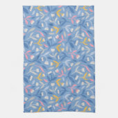 Spring Flowers Blue & Roze Theedoek (Verticaal)