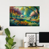 Spring Flowers Botanische Tuin Impressionist Poster (Thuiskantoor)