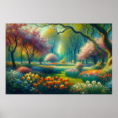 Spring Flowers Botanische Tuin Impressionist Poster (Voorkant)