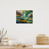 Spring Flowers Botanische Tuin Impressionist Poster (Keuken)