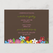 Spring Flowers Bridal Shower Invitation Briefkaart (Achterkant)