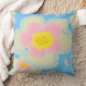 Spring Flowers Bright Blue en Roze Kussen (Deken)
