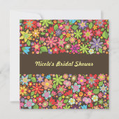 Spring Flowers Bruids Trouwdouche Uitnodiging (Voorkant)