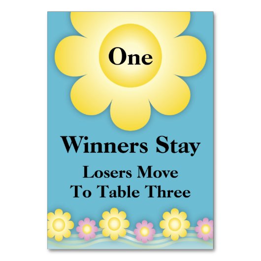 Spring Flowers Bunco Table Kaart #1 (Achterkant)