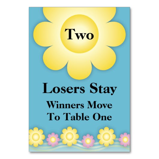 Spring Flowers Bunco Table Kaart #2 (Achterkant)