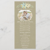 Spring Flowers & Burlap Foto Huwelijksprogramma Programmakaart (Voorkant)