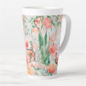 Spring Flowers Butterflies Latte Mok (Rechterhoek)