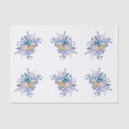 Spring Flowers, Butterflies & Sea Shells Decoupage Tissuepapier