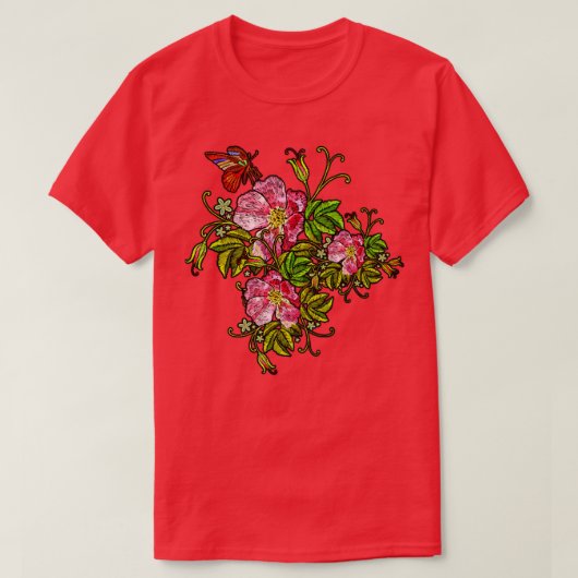 Spring Flowers Butterflies T-shirt (Design voorkant)