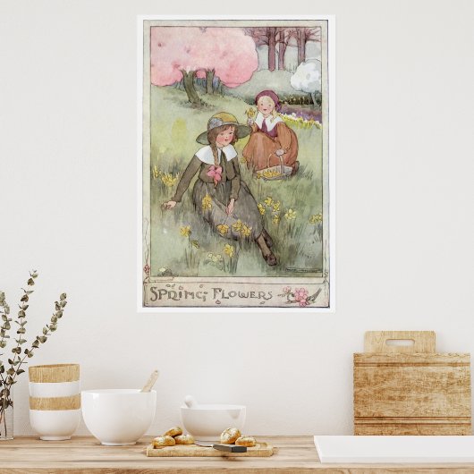 Spring Flowers by Anne Anderson Poster (Keuken)