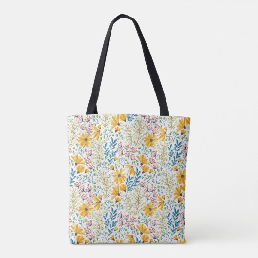 Spring Flowers Canvas tas (Achterkant)