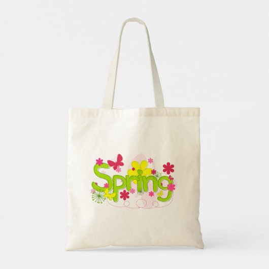 Spring Flowers Canvas tas (Achterkant)