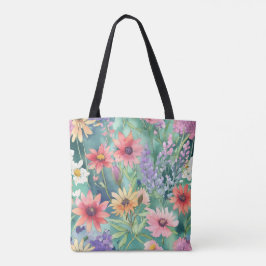 Spring Flowers Canvas tas