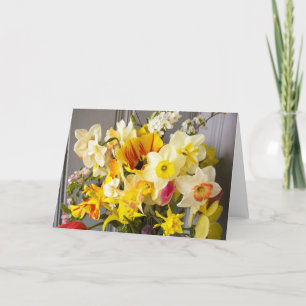 Spring Flowers Card Feestdagen Kaart