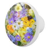 Spring Flowers Ceramic Knob. Keramische Knop (Rechts)
