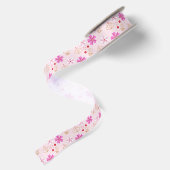 Spring Flowers Cherry Blossom Pink Blush Satijnen Lint (Achterkant)