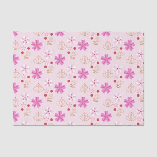Spring Flowers Cherry Blossom Pink Blush Tissuepapier (Voorkant)
