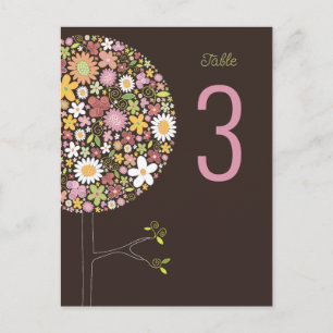 Spring Flowers Chic Blooming Pop Tree Tafelnummer