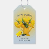 Spring Flowers Chick Easter Gift Label Cadeaulabel (Achterkant)