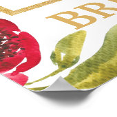 Spring Flowers Coral Peach Burgundy Photo Prop Poster (Hoek)