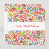 Spring Flowers Custom Bruids Douche Uitnodiging (Voorkant / Achterkant)