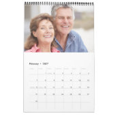 Spring Flowers Custom Foto Collage Yellow Kalender (Feb 2027)