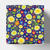 Spring Flowers - Deep Navy Bedankdoosjes (Bovenkant)