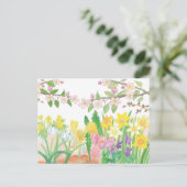 Spring Flowers die Joy Radiate Briefkaart (Staand voorkant)